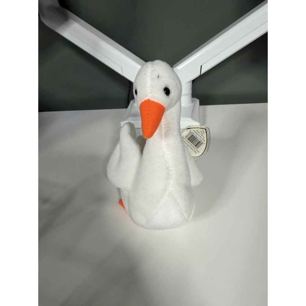 TY Gracie The Goose Beanie Baby 1996 Plush Toy Stuffed Animal MWMT Bird B-1